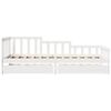vidaXL Lit de jour et tiroirs sans matelas blanc 90x190 cm bois massif