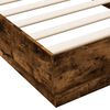 vidaXL Cadre de lit sans matelas ch&ecirc;ne fum&eacute; 100x200 cm bois ing&eacute;nierie