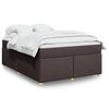 vidaXL Sommier &agrave; lattes de lit avec matelas Marron fonc&eacute; 140x190 cm