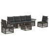 vidaXL Ensemble de canap&eacute; de jardin 7 pc 6 place Gris polyrotin