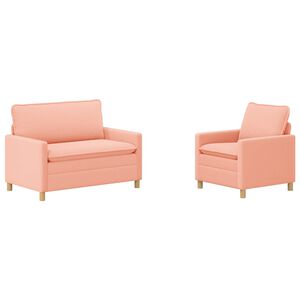vidaXL Ensemble de Canap&eacute;s 2 pc Rose Tissu