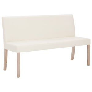 vidaXL Banc 139,5 cm Cr&egrave;me Similicuir
