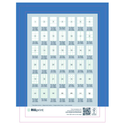 rillprint Étiquettes autocollantes 105x42,4 mm 1000 feuilles Blanc