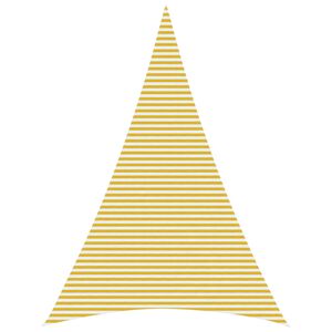vidaXL Voile d'ombre 5 x 7 x 7 m HDPE Triangulaire Jaune et blanc