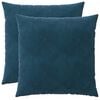 vidaXL Coussin avec oreiller HEERLEN 2 pi&egrave;ces Bleu Velours