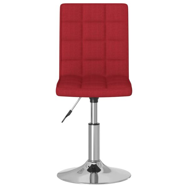 vidaXL Chaise pivotante de salle &agrave; manger Rouge bordeaux Tissu