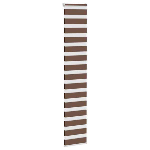 vidaXL Store z&egrave;bre marron 40x200 cm largeur du tissu 35,9 cm polyester