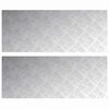 vidaXL Nez de marche 2 pc 100 x 40 cm Argent&eacute; Aluminium Rectangulaire