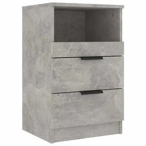 vidaXL Table de chevet Gris b&eacute;ton Bois d'ing&eacute;nierie