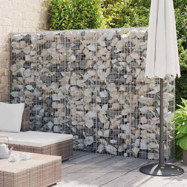 vidaXL Mur en gabion avec couvercles Acier galvanis&eacute; 300x30x200 cm