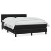 vidaXL Sommier &agrave; lattes de lit avec matelas noir 160x220 cm velours