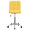 vidaXL Chaise pivotante de salle à manger Jaune moutarde Tissu