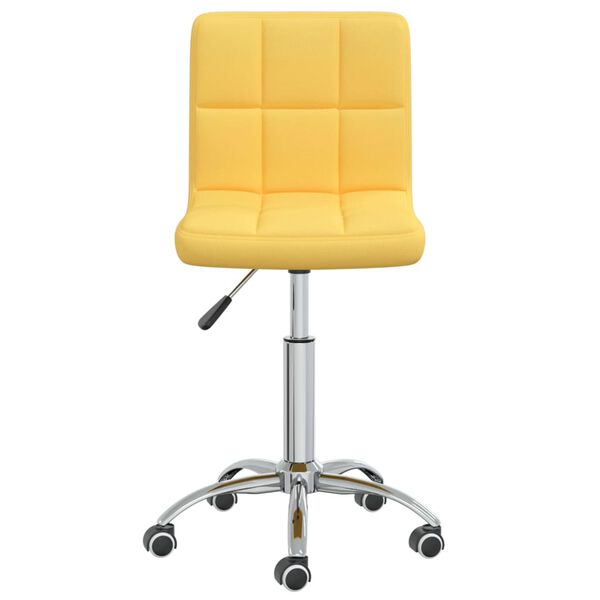 vidaXL Chaise pivotante de salle à manger Jaune moutarde Tissu
