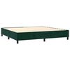 vidaXL Sommier &agrave; lattes de lit et matelas Vert fonc&eacute; 200x200cm Velours