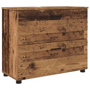 vidaXL Ensemble de mobilier de salle de bain 5 pc Bois Ancien