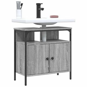 vidaXL Armoire lavabo de salle de bain sonoma gris 60x30x60 cm