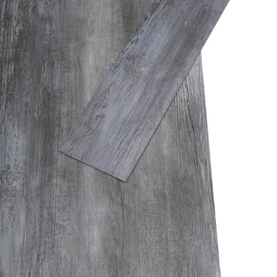 vidaXL Planches de plancher PVC 5,02 m² 2 mm Autoadhésif Gris brillant