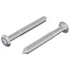 vidaXL Vis 2 pc Argent&eacute; M6 x 50 mm Acier
