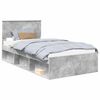 vidaXL Cadre de lit Gris B&eacute;ton 100 x 200 cm Pin massif