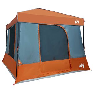 vidaXL Ensemble de Tentes de Camping avec toit 2 pcs Gris et orange