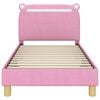vidaXL Cadre de lit pour enfants avec tête de lit Rose 80 x 160 cm