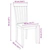 vidaXL Chaises à manger 2 pcs blanc bois massif caoutchouc