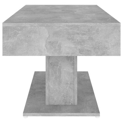 vidaXL Table basse gris béton 96x50x45 cm bois d'ingénierie