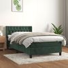 vidaXL Sommier &agrave; lattes de lit avec matelas Vert fonc&eacute; 100x200 cm