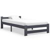 vidaXL Cadre de lit sans matelas gris fonc&eacute; pin massif 100x200 cm