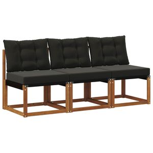 vidaXL 3 pc Canap&eacute; du milieu ext&eacute;rieur Naturel