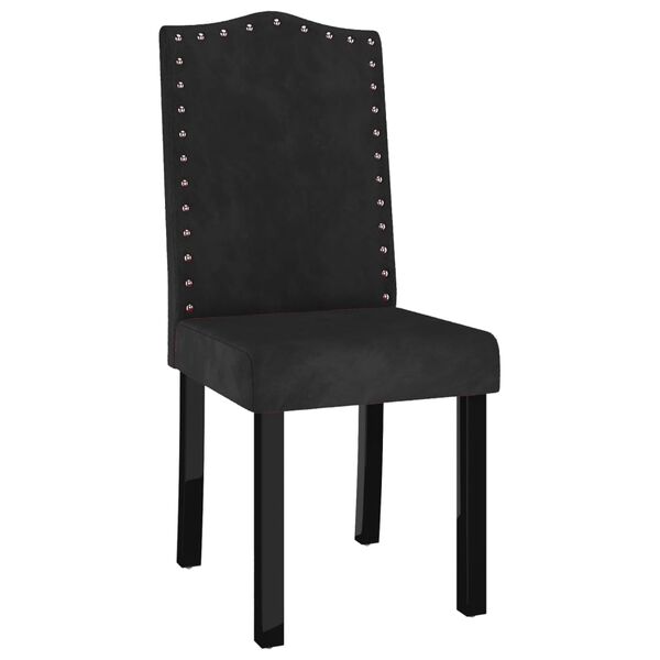 vidaXL Chaises &agrave; manger lot de 6 noir velours
