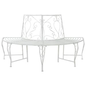 vidaXL Banc d'Arbre 4 -places 160 x 80 x 89 cm steel Blanc antique