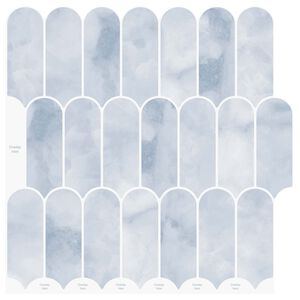 vidaXL Carreau en Plume 20 pi&egrave;ces Bleu clair 30 x 30 cm