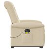 vidaXL Fauteuil inclinable de massage &eacute;lectrique Cr&egrave;me Tissu