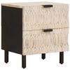 vidaXL Cabinet de chevet Blanc 40 x 33 x 46 cm Bois de mangue massif