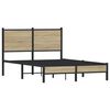 vidaXL Cadre de lit en m&eacute;tal sans matelas ch&ecirc;ne sonoma 120x200 cm
