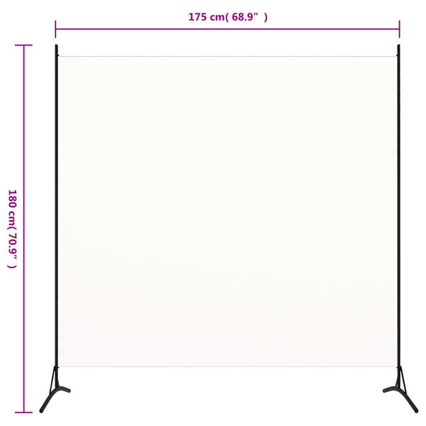 vidaXL Cloison de séparation blanc 175x180 cm tissu
