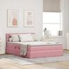 vidaXL Lit de Rangement avec matelas Rose 140 x 190 cm Velours