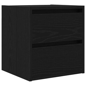 vidaXL Table de chevet murale ch&ecirc;ne noir 38x34x40 cm