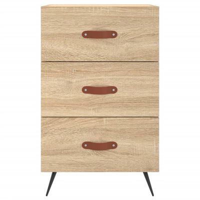 vidaXL Table de chevet chêne sonoma 40x40x66 cm bois d'ingénierie