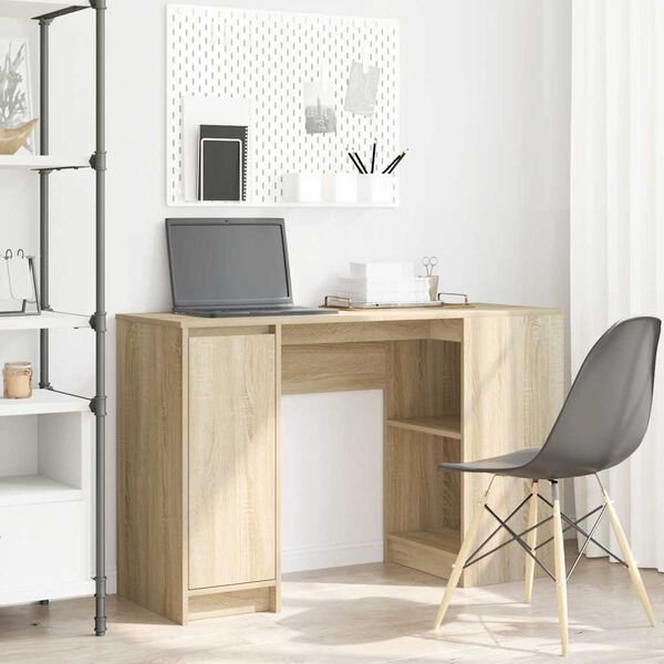 vidaXL Bureau chêne sonoma 120x42x76 cm bois d'ingénierie