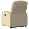 vidaXL Fauteuil inclinable de massage électrique Crème Tissu