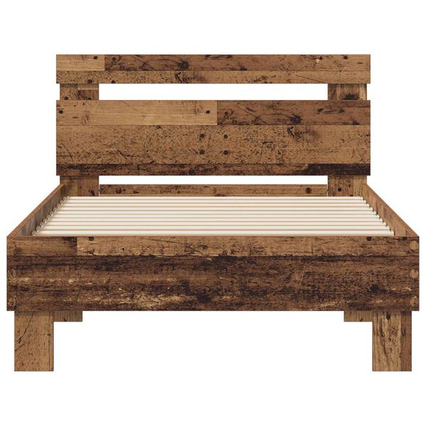 vidaXL Cadre de lit Bois ancien 75 x 190 cm Bois d'ing&eacute;nierie