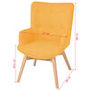 vidaXL Fauteuil avec repose-pied jaune tissu