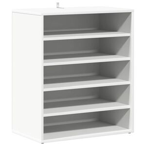 vidaXL Armoire &agrave; chaussures Blanc 60x35x70 cm Bois d&rsquo;ing&eacute;nierie