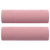 vidaXL Canapé 2 places avec oreillers décoratifs rose 120 cm velours