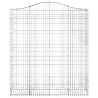 vidaXL Paniers à gabions arqués 6 pcs 200x50x220/240 cm Fer galvanisé