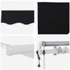 vidaXL Auvent Rétractable Noir 350 x 250 cm Tissu et acier