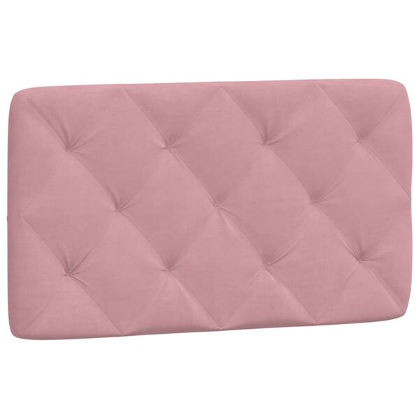 vidaXL Coussin de t&ecirc;te de lit rose 90 cm velours
