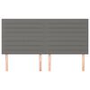 vidaXL T&ecirc;te de lit Gris fonc&eacute; 160x5x118/128 cm Tissu